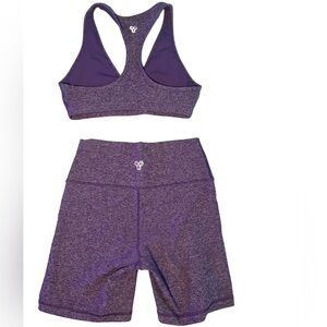 TNA Purple Sports Bra and Shorts Set